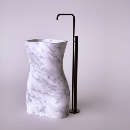 Lavabo autoportante - JUNO - Rapsel International Srl - in marmo di Carrara / scultura / senza foro