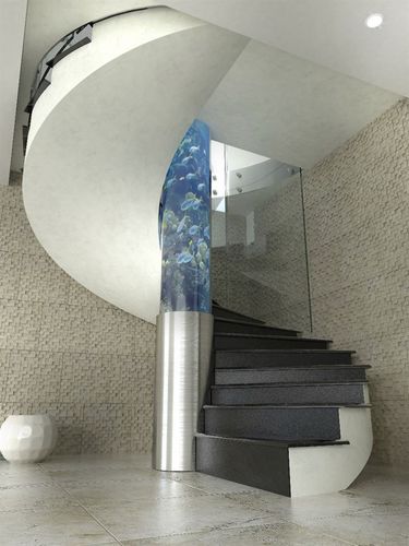 Scala a chiocciola - Siller Stairs - con gradini in legno / in calcestruzzo / in vetro