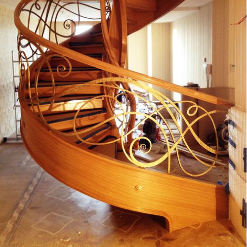 Scala elicoidale - BAKU - Siller Stairs - con gradini in legno / con struttura in legno / per uso residenziale
