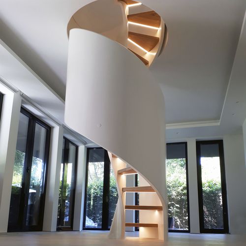 Scala elicoidale - TORNADO SPIRAL LED - Siller Stairs - con gradini in legno / per uso residenziale / contemporanea
