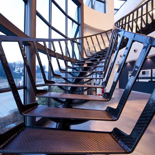 Scala elicoidale - CARBON - Siller Stairs - professionale / design originale / con cosciale centrale