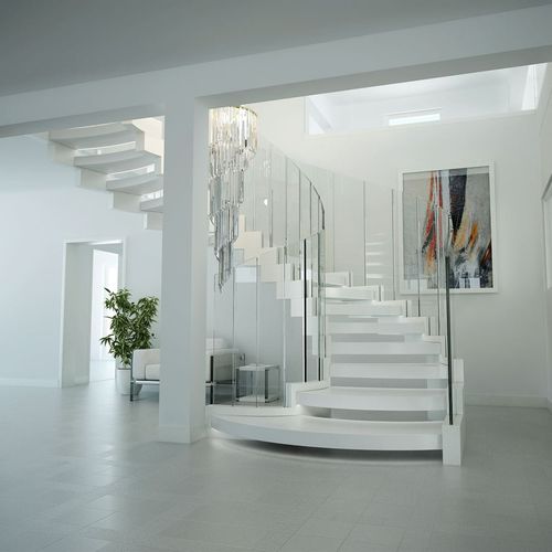 Scala elicoidale - COBRA CORIAN - Siller Stairs - con gradini in composito / per uso residenziale / professionale