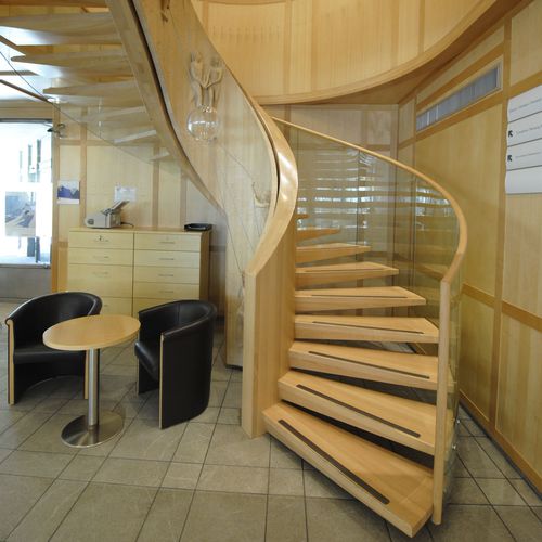 Scala elicoidale - EUROPA ART - Siller Stairs - con gradini in legno / con struttura in legno / professionale