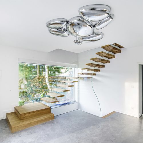Scala dritta - FLOATING WAVES - Siller Stairs - a L / a U / con gradini in legno