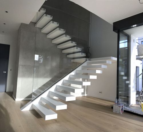 Scala a U - GO UP - Siller Stairs - con gradini in composito / con struttura in acciaio / per uso residenziale