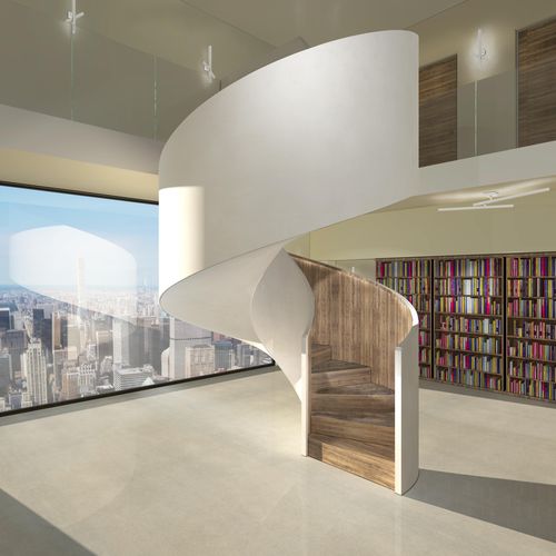 Scala elicoidale - TORNADO INSPIRE - Siller Stairs - con gradini in quercia / con struttura in legno / per uso residenziale