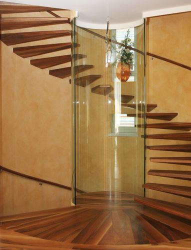 Scala curva - EUROPA CONICAL - Siller Stairs - con gradini in legno / per uso residenziale / professionale