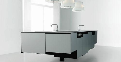 Cucina contemporanea - SUSPENDIDA - Artificio - in laminato / con isola / senza maniglie