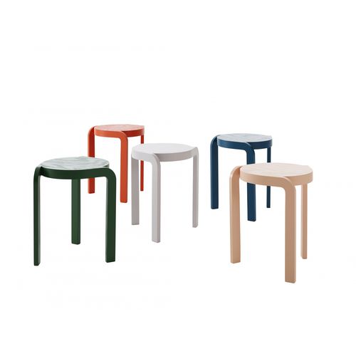 Sgabello contemporaneo - SPIN - Swedese Möbler - in frassino / in legno laccato / impiallacciato in legno