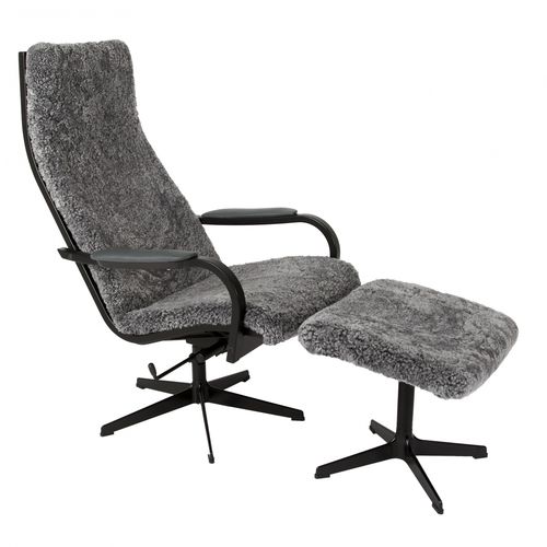 Poltrona contemporanea - KELLY - Swedese Möbler - in pelle / in pelle di pecora / in rovere