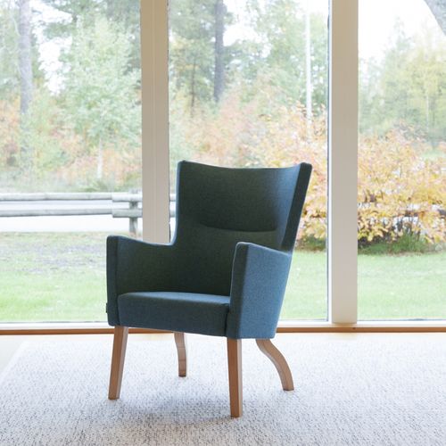 Poltrona contemporanea - SOLINO - Swedese Möbler - in pelle / in tessuto / in acciaio laccato