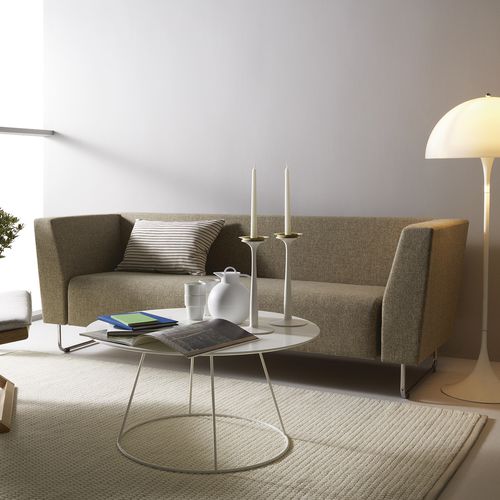 Divano contemporaneo - GAP LOUNGE - Swedese Möbler - in tessuto / a slitta / grigio