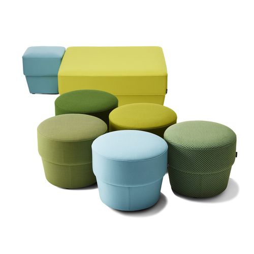Pouf contemporaneo - KONNEKT - Swedese Möbler - in tessuto / tondo / quadrato