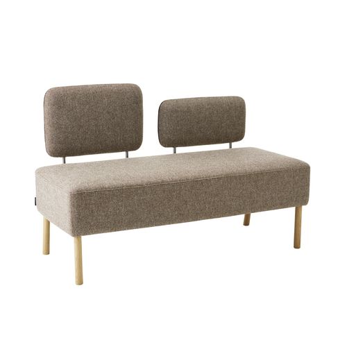 Divanetto imbottito contemporaneo - KONNEKT - Swedese Möbler - in tessuto / con supporto in legno / con schienale