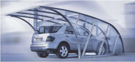 Pensilina per auto in alluminio - CARPORT - VÖROKA