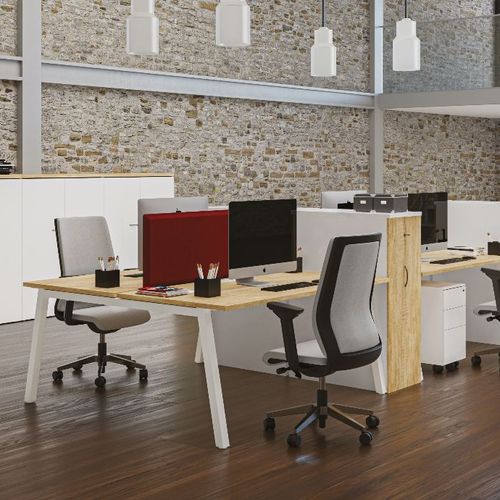 Scrivania per open space - PARTAGE - Buronomic - da terra / in stile / in legno