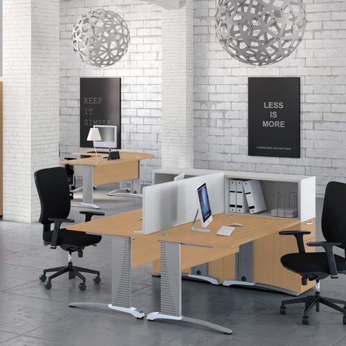 Scrivania per open space - COULEUR  - Buronomic - da terra / contemporanea / in legno