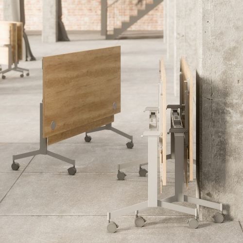 Tavolo contemporaneo - EUREKA - Buronomic - in legno / con supporto in metallo / rettangolare