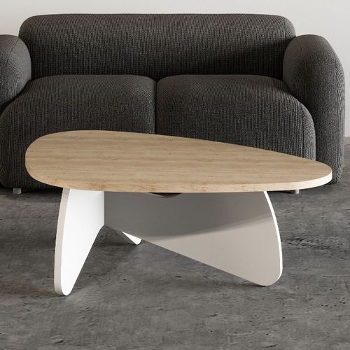 Tavolino basso contemporaneo - PEBBLE - Buronomic - in laminato / con supporto in legno / modulare