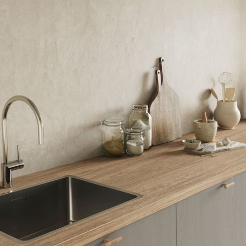 Piano di lavoro in legno - FINTOP SQ - FINSA - in laminato / da cucina / colore personalizzabile