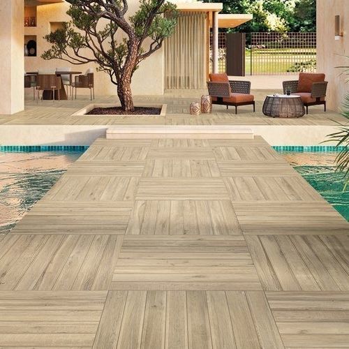 Piastrella in gres porcellanato - DECK - JOHNSON TILES - strutturata / striata / in lamiera grecata