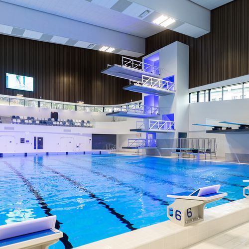 Piscina da competizione con trampolino - Myrtha Pools - da esterno / da interno / per attività sportiva