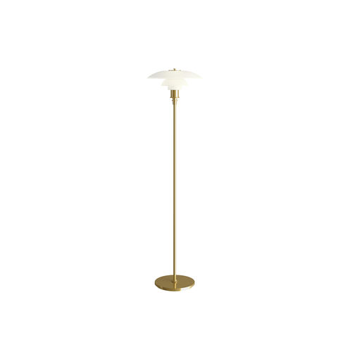 Lampada da terra - PH 3½-2½ - Louis Poulsen - in ottone / in metallo cromato / in vetro