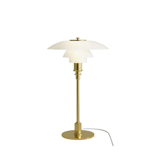 Lampada da tavolo - PH 3/2 - Louis Poulsen - in ottone / in metallo cromato / in vetro soffiato