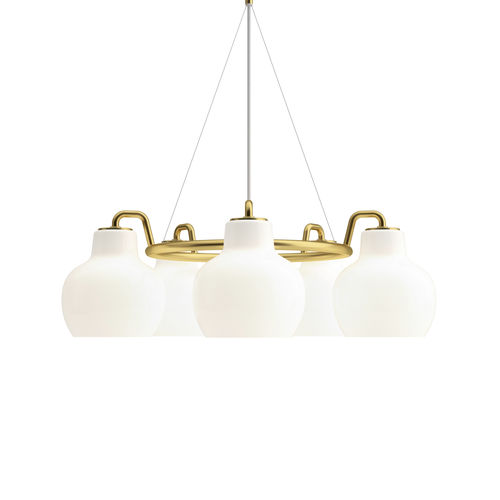 Lampada a sospensione - VL RING CROWN 5 - Louis Poulsen - in ottone lucidato / in vetro soffiato / contemporanea