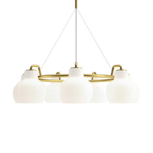 Lampada a sospensione - VL RING CROWN 7 - Louis Poulsen - in ottone lucidato / in vetro soffiato / contemporanea