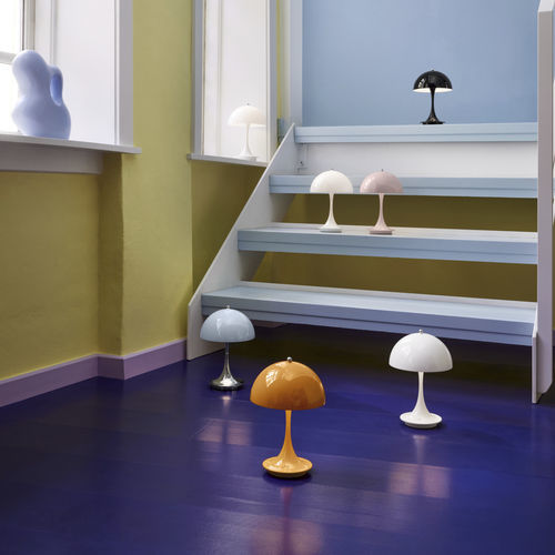 Lampada da tavolo - Panthella Portable V2 - Louis Poulsen - in ghisa di alluminio / in acrilico / contemporanea