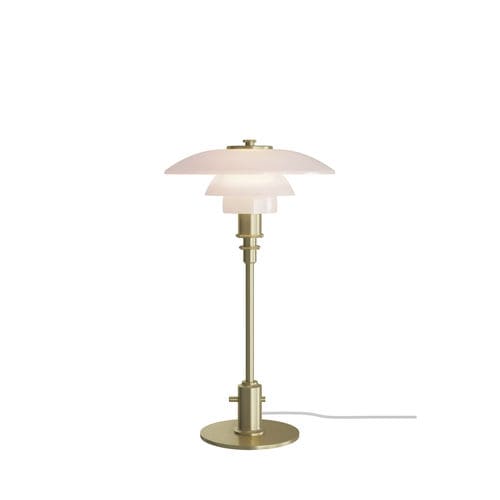 Lampada da tavolo - PH 2/1 - Louis Poulsen - in ottone spazzolato / in vetro soffiato / contemporanea