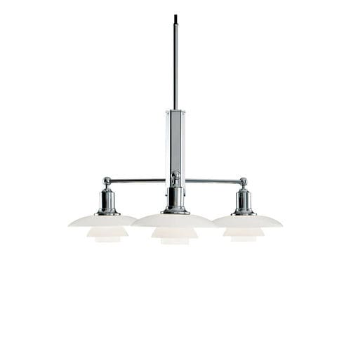 Lampadario contemporaneo - PH 2/1 STEM - Louis Poulsen - in vetro / in ottone cromato / a incandescenza