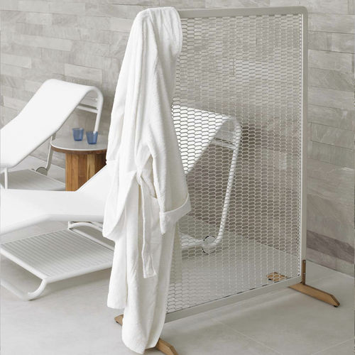 Paravento contemporaneo - SWITCH - Atmosphera - in teak / in alluminio / nero