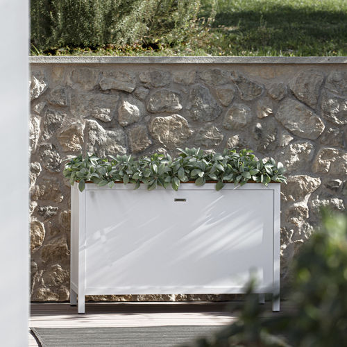 Fioriera in teak - FLAIR - Atmosphera - in alluminio / rettangolare / contemporanea