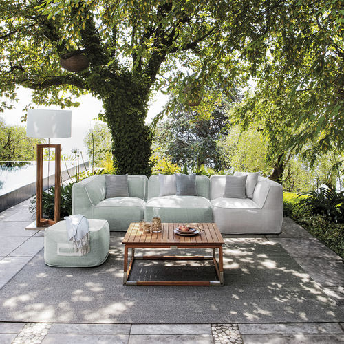 Tavolino basso contemporaneo - CYCLE - Atmosphera - in teak / con supporto in teak / rettangolare