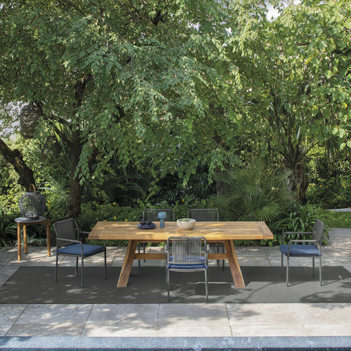 Tavolo contemporaneo - TYPHOON   - Atmosphera - in teak / con supporto in teak / rettangolare