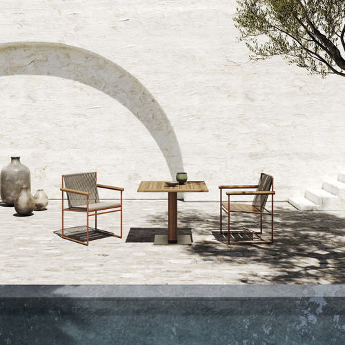 Base per tavolo in acciaio - DESERT - Atmosphera - in teak / contemporaneo / a base quadrata
