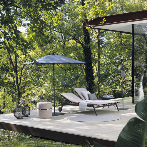 Lettino prendisole contemporaneo - NEVADA - Atmosphera - in Textilene® / in teak / in alluminio