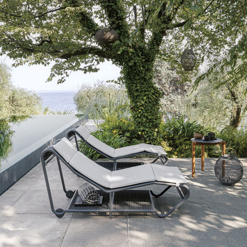Lettino prendisole contemporaneo - WIND - Atmosphera - in Textilene® / in alluminio / contract