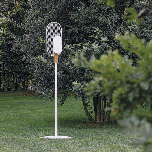 Lampada da terra - TALK - Atmosphera - in alluminio / in teak / contemporanea
