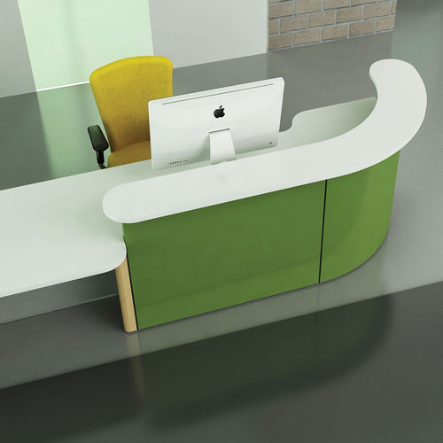 Banco reception d'angolo - APEX - Spaceoasis - modulare / in laminato / in acciaio