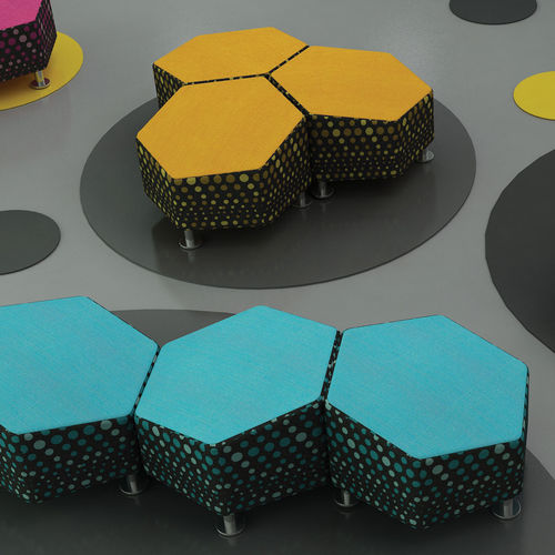 Pouf contemporaneo - CAUSEWAY - Spaceoasis - in tessuto / modulare / contract