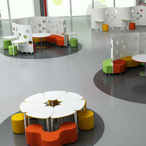Tavolo da riunione contemporaneo - PETAL - Spaceoasis - in metallo / rotondo / modulare