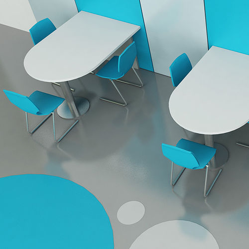 Tavolo da pranzo contemporaneo - D END - Spaceoasis - in laminato / curvo / da parete