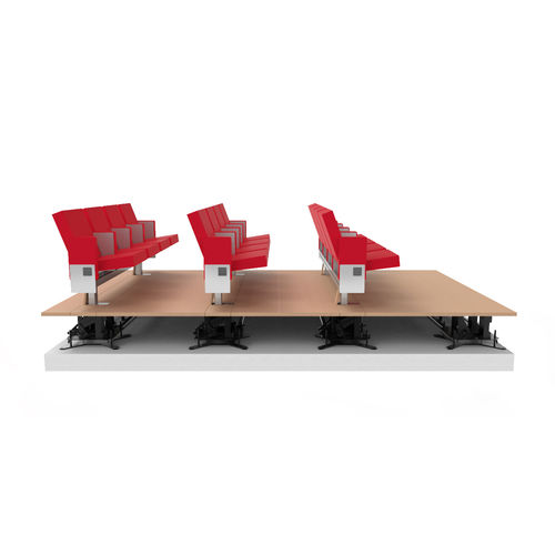 Poltrona per auditorium contemporanea - MUTASUB - Figueras International Seating - in pelle / in acciaio / pieghevole