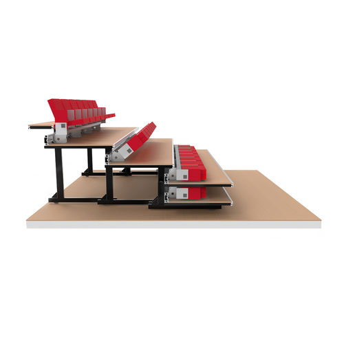 Poltrona per auditorium contemporanea - Figueras International Seating - in tessuto / in acciaio / pieghevole
