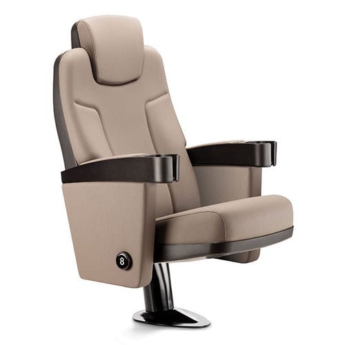 Poltrona per cinema in metallo - MEGASEAT 9043 - Figueras International Seating - in schiuma di poliuretano / per teatro / marrone