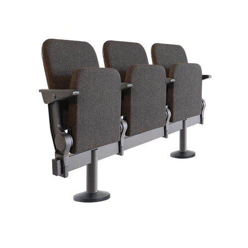 Poltrona per auditorium contemporanea - MINISPACE 5067 FIX - Figueras International Seating - in schiuma di poliuretano / in ghisa di alluminio / pieghevole