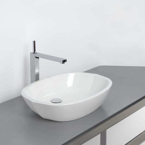 Lavabo da appoggio - VBE 821A - WETSTYLE - in composito / ovale / senza foro